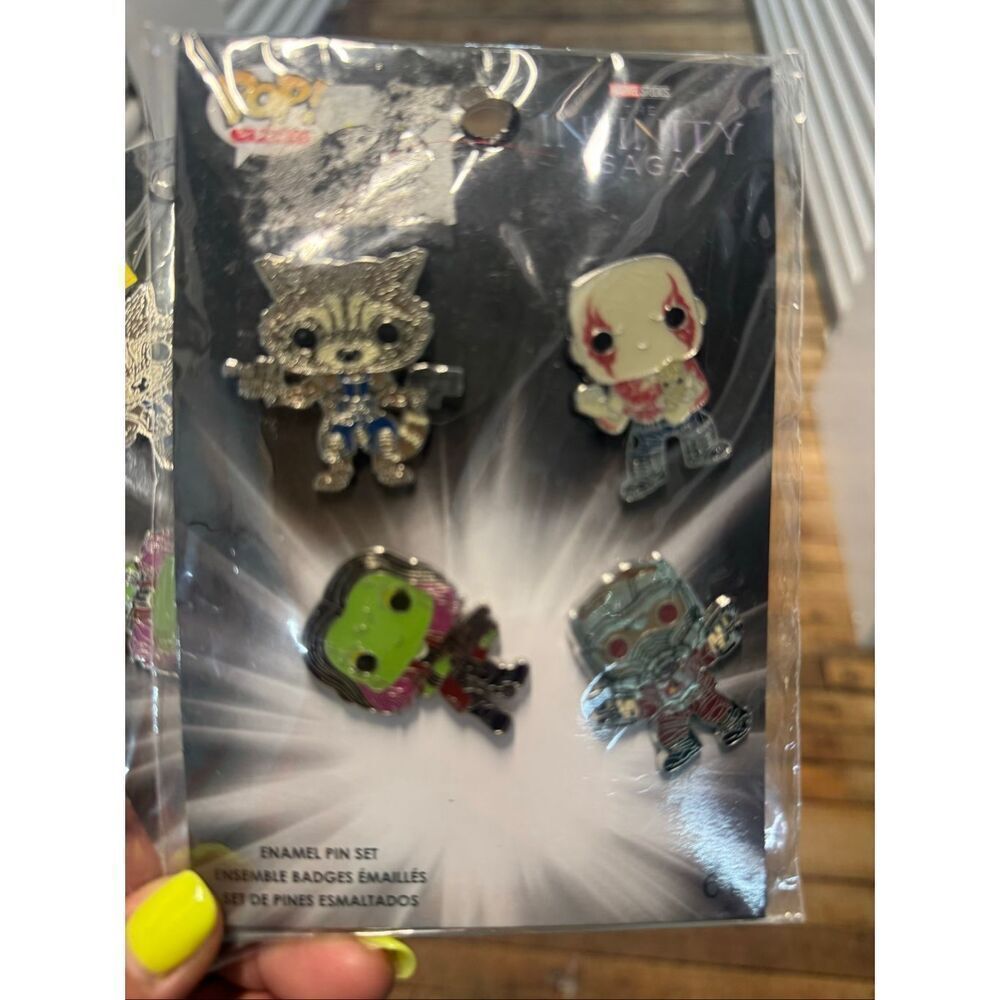 marvel comics infinity saga guardians of the galaxy novelty pin set bag charm